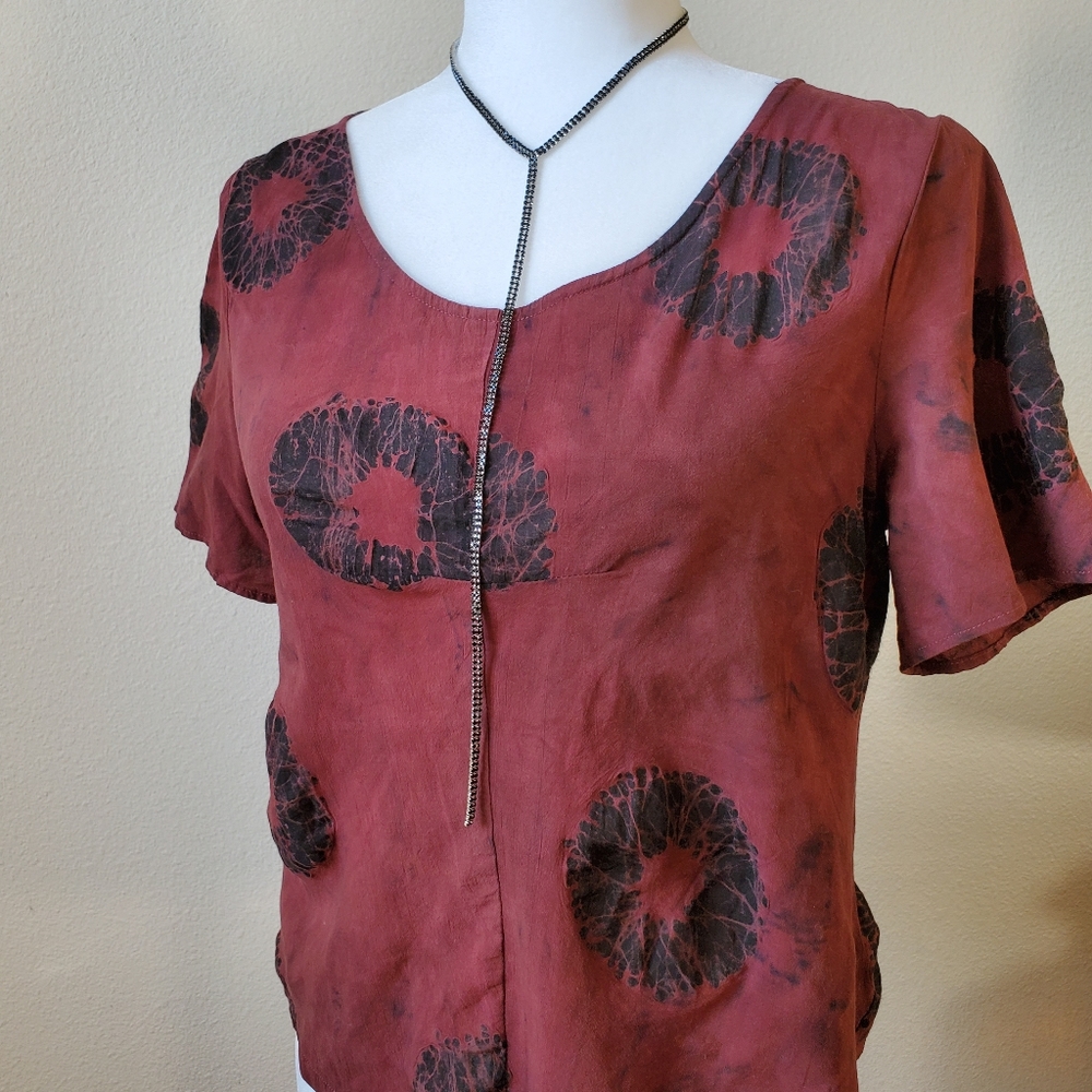 ⚡RARE⚡Jill Aiko Yee Boho Hand Dyed Top